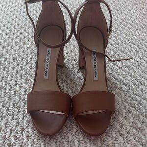 Manolo Blahnik Tan Leather Heels